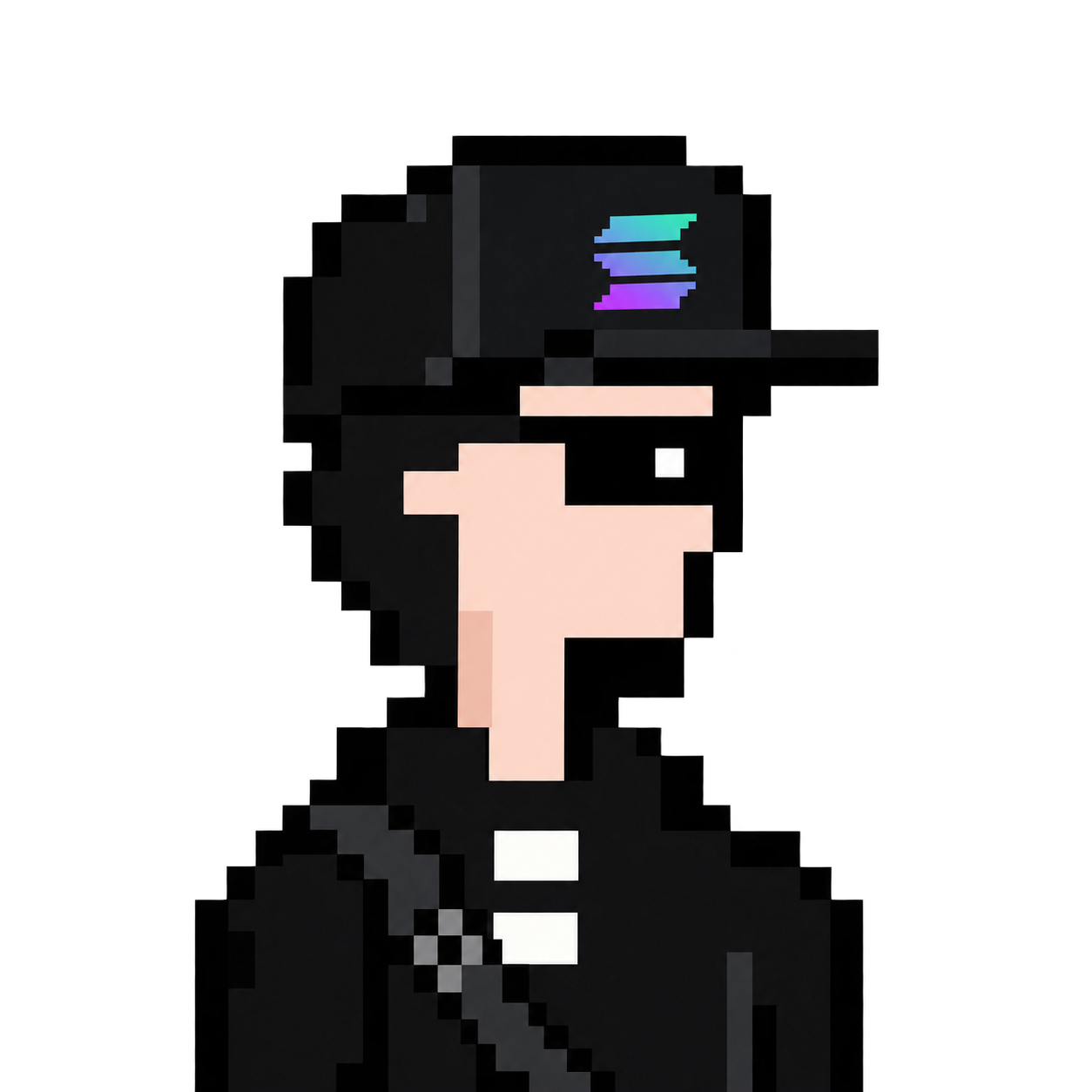 Pixel-art ZECNULLS avatar wearing a Solana cap